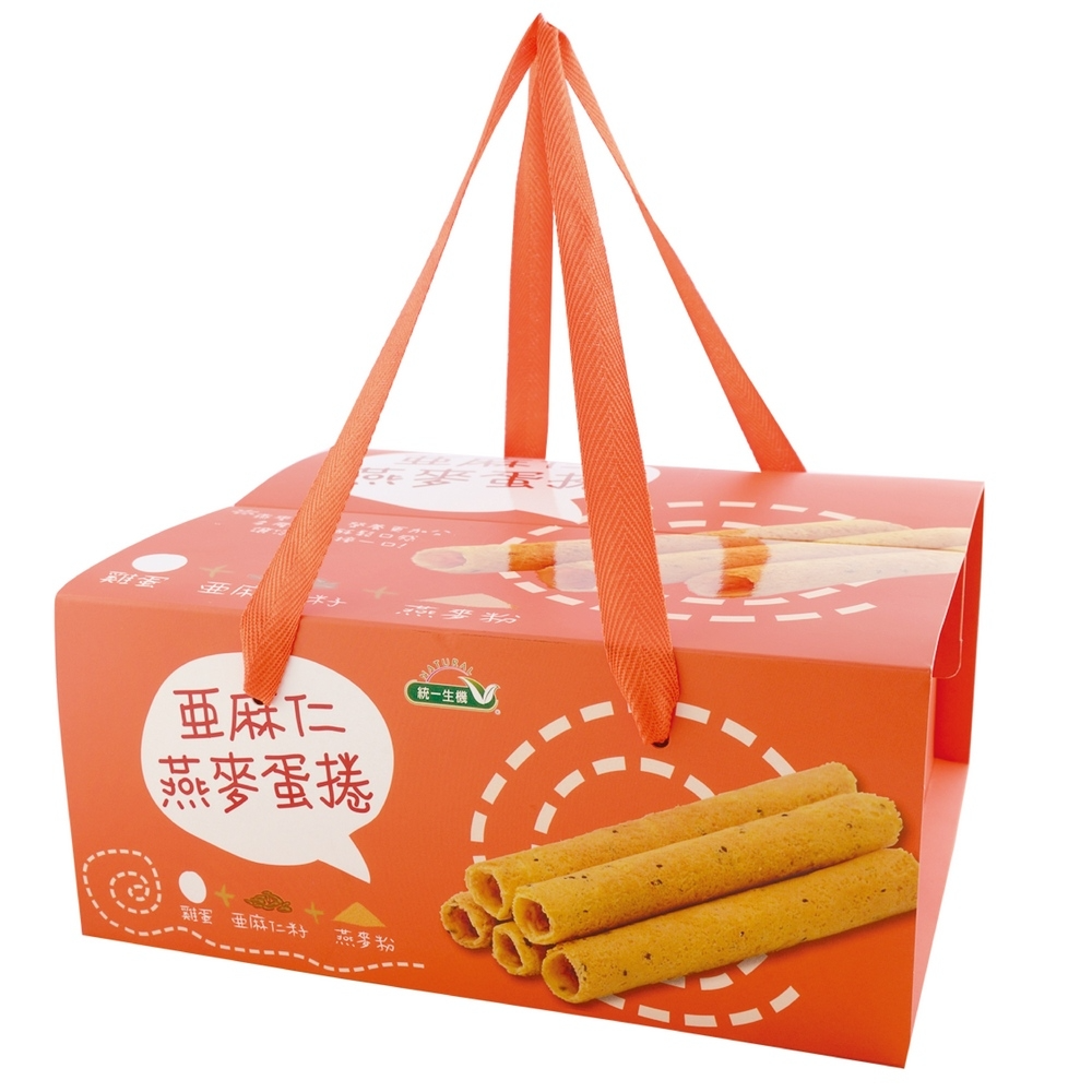 ⚡限時快閃$349⚡【統一生機】亞麻仁燕麥蛋捲禮盒